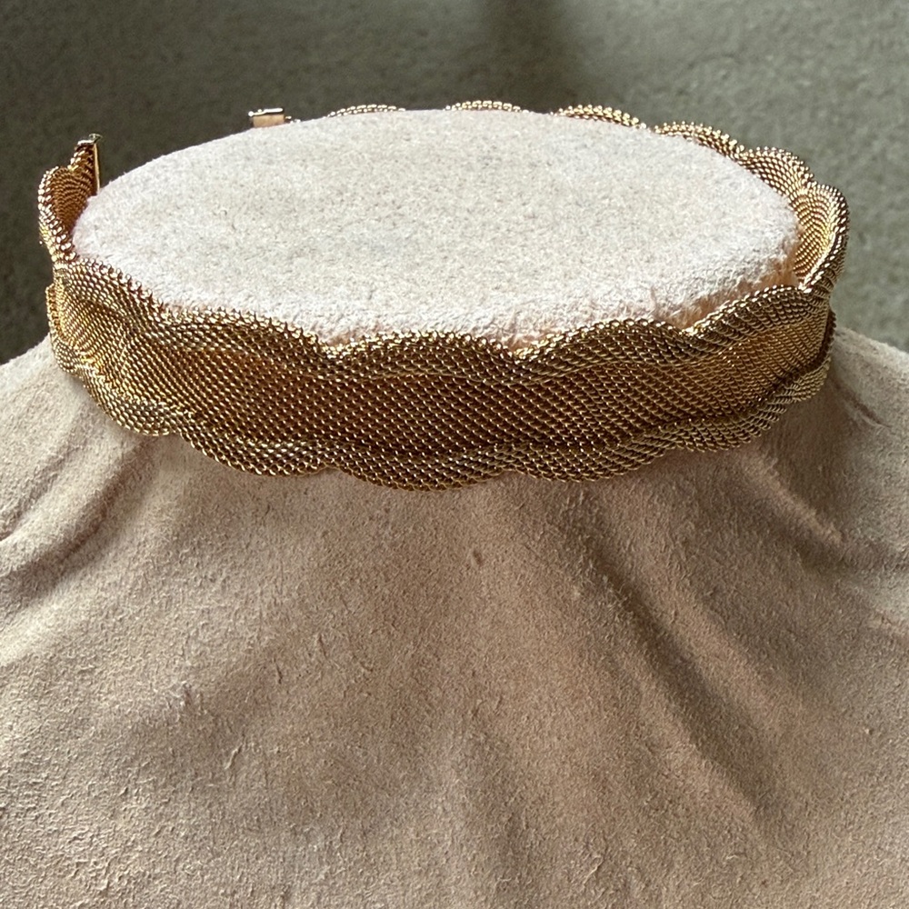Vintage Gold choker Mesh Necklace